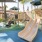 a playground with a slide