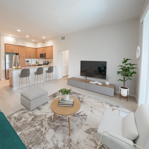 Your new home is waiting a living room with a fireplace